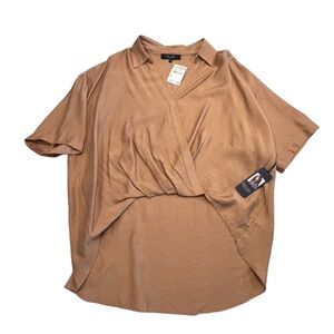 NWT Rachel Roy Macaroon Twist Front Blouse Size L